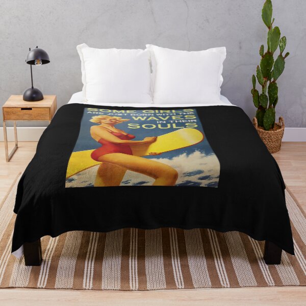 Item preview, Surfing Some Girls Are Just Born With The Waves In Their Souls Poster designed and sold by ArminaNLabrie.