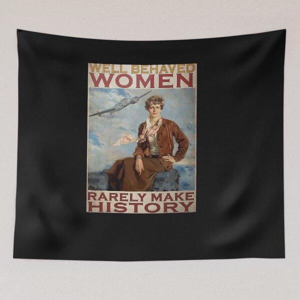 Item preview, Vintage Girl Well Behaved Women Rarely Make History Poster designed and sold by ArminaNLabrie.