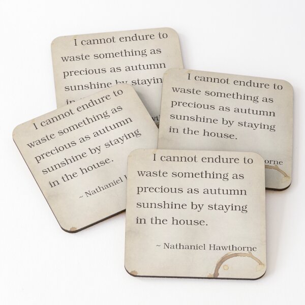 Item preview, Nathaniel Hawthorne Quote Inspirational Saying Poem People Autumn Fall Season Halloween designed and sold by OnHeathAndMoor.