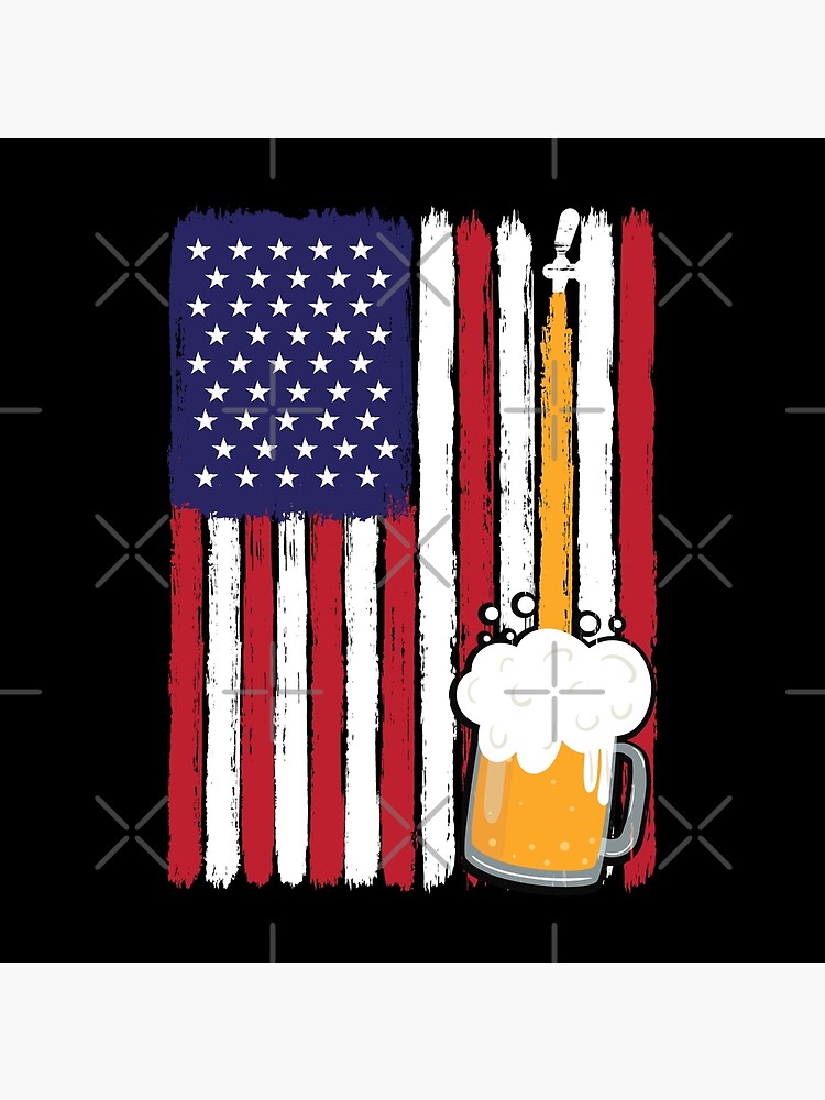 American Flag USA Craft Beer Gifts Brewers Tee Beer Brewery - American Flag  Beer - Long Sleeve T-Shirt