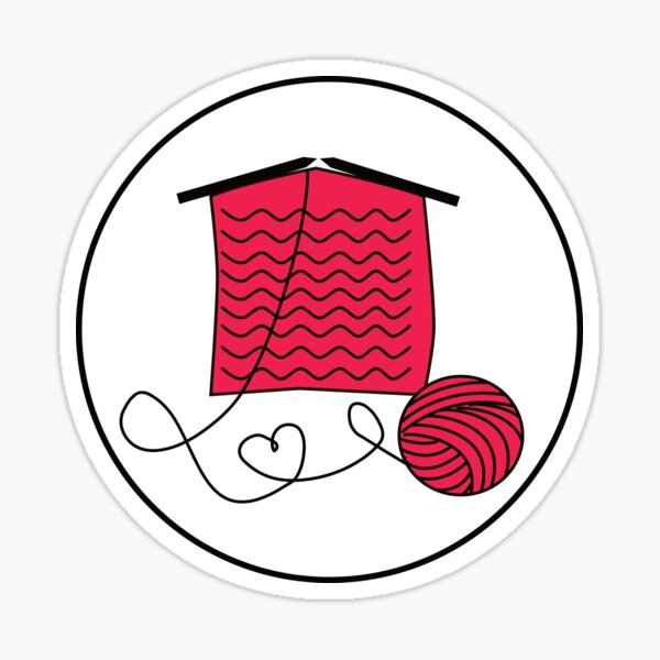 Knitting Love Sticker