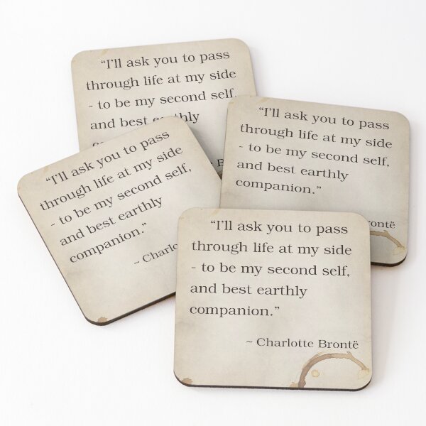 Item preview, Charlotte Bronte Quote Inspirational Saying Poem Passion Life Jane Eyre designed and sold by OnHeathAndMoor.