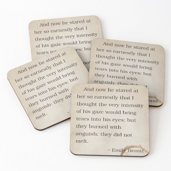 Item preview, Emily Bronte Quote Inspirational Saying Poem Passion Life Wuthering Heights designed and sold by OnHeathAndMoor.