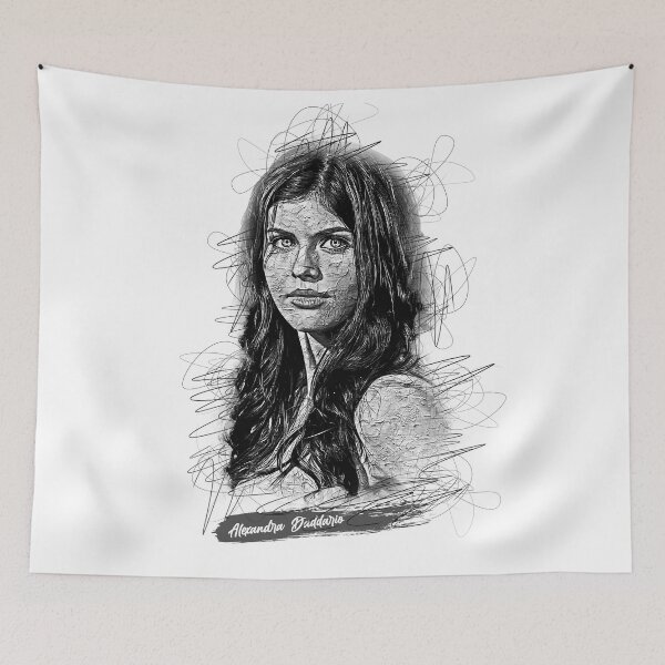 Item preview, Alexandra Daddario Abstract Sketch Art designed and sold by graphic-genie.