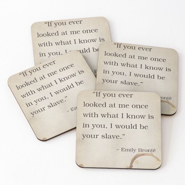 Item preview, Emily Bronte Quote Inspirational Saying Poem Passion Life Happiness Wuthering Heights Cathy Heathcliff designed and sold by OnHeathAndMoor.
