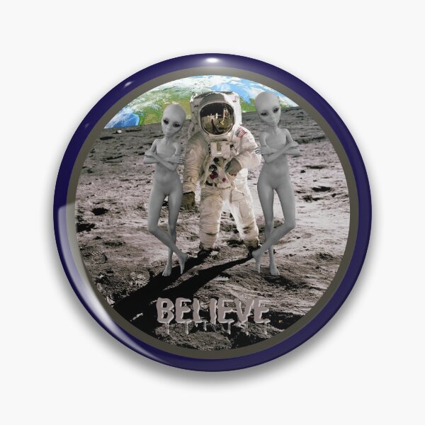 Item preview, Believe in aliens moon landing designed and sold by GaryDobson.
