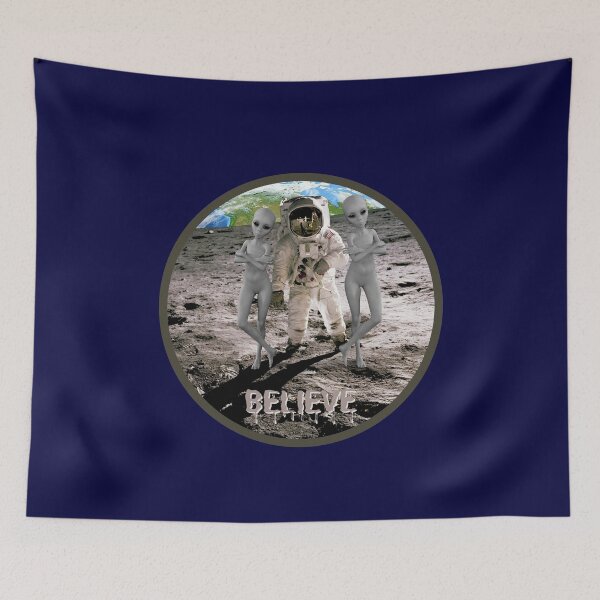 Item preview, Believe in aliens moon landing designed and sold by GaryDobson.