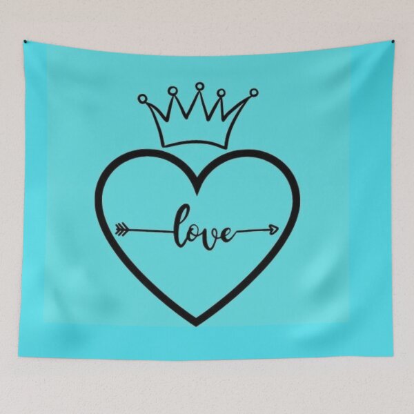 Item preview, 'Love' written in a heart having a crown designed and sold by JHiba.