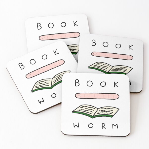 Item preview, Book Worm Funny Kawaii Cute Worm Book Lovers Cartoon Line art Illustration designed and sold by candcstationery.