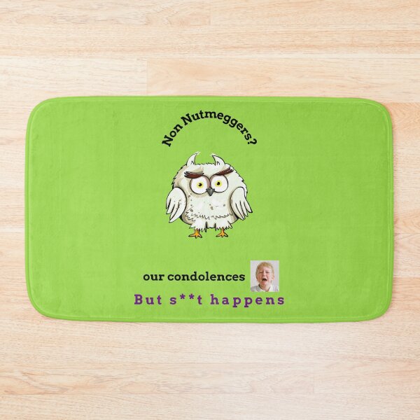 Item preview, "Condolences to non Nutmeggers"  (owl) designed and sold by skoumpourdides.