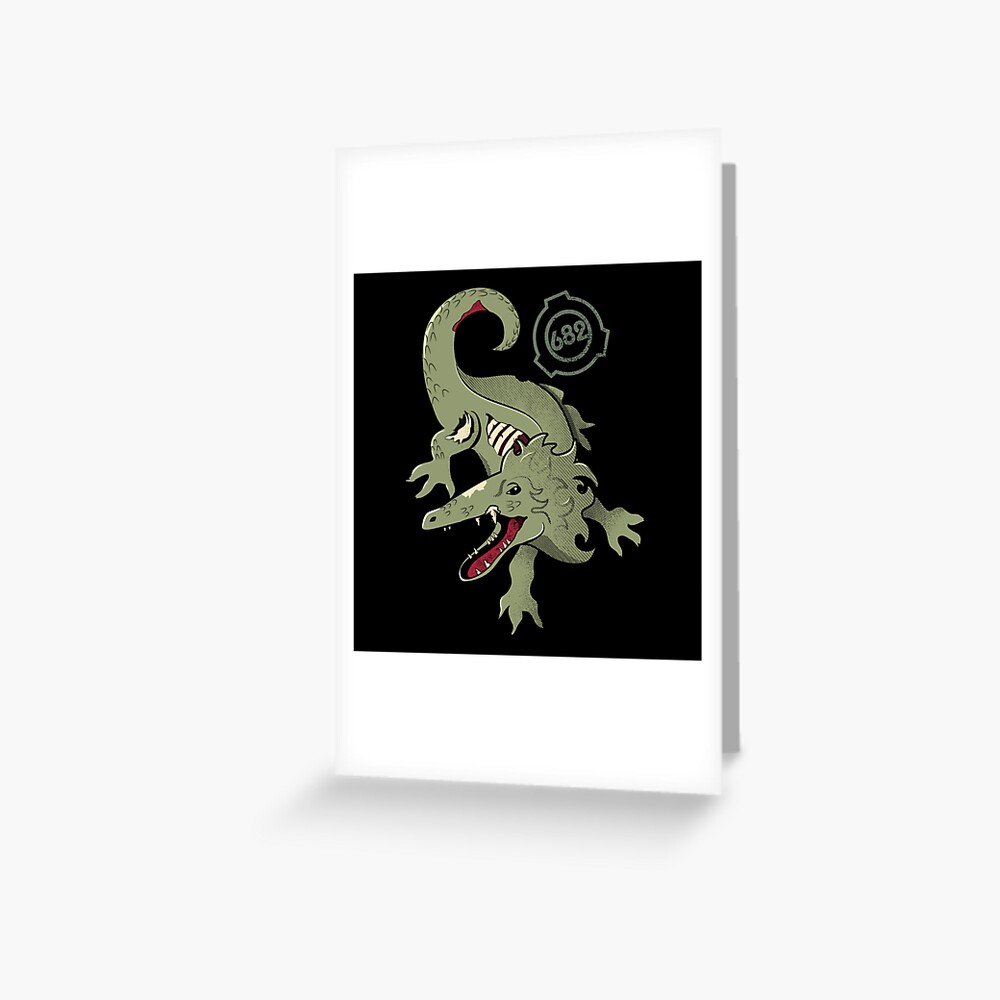 SCP 682 Hard to Destroy Reptile SCP Foundation Greeting Card by Harbud Neala