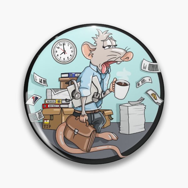Item preview, Rat in the office exhausting job design designed and sold by ARTemyzz.