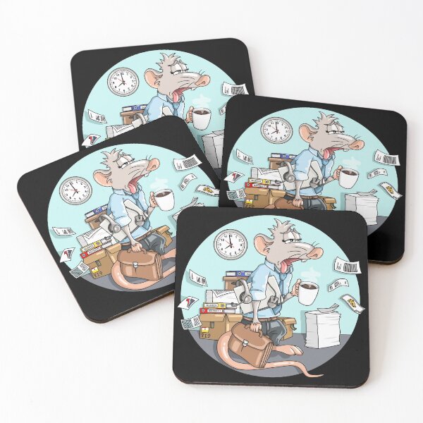 Item preview, Rat in the office exhausting job design designed and sold by ARTemyzz.