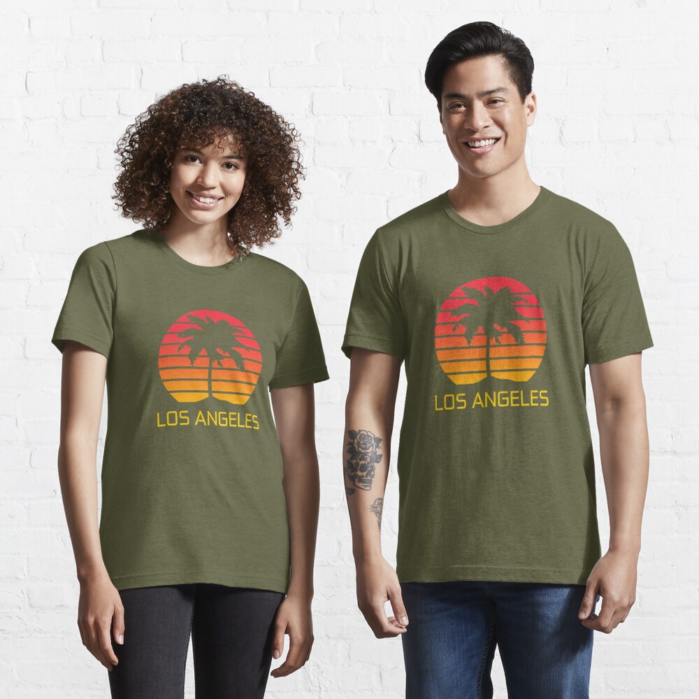  Los Angeles T-Shirt Sunset LA Tee Shirt : Clothing