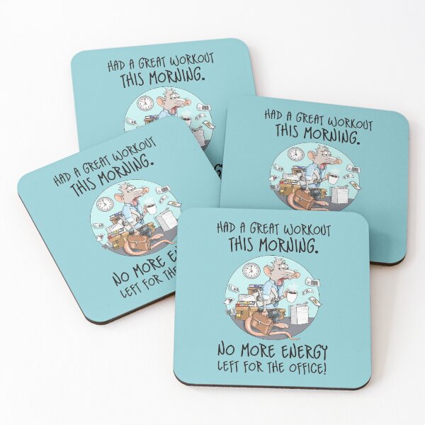 Item preview, Office mouse morning workout funny quote designed and sold by ARTemyzz.