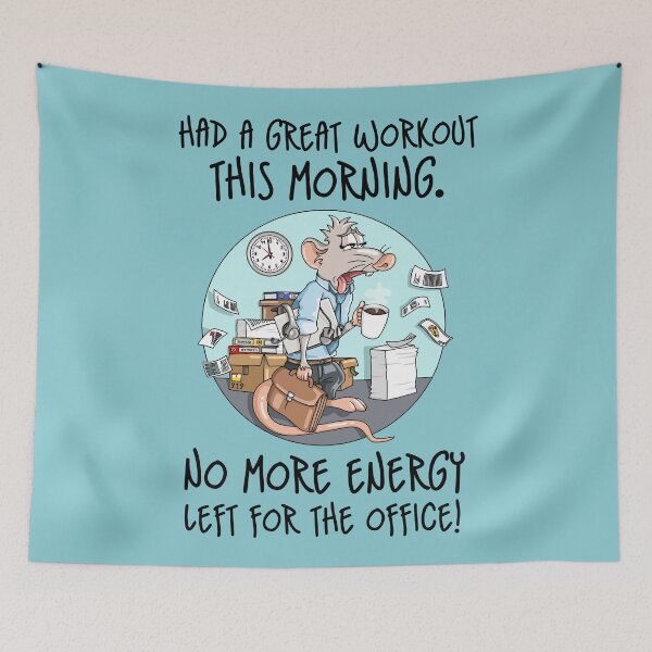 Item preview, Office mouse morning workout funny quote designed and sold by ARTemyzz.