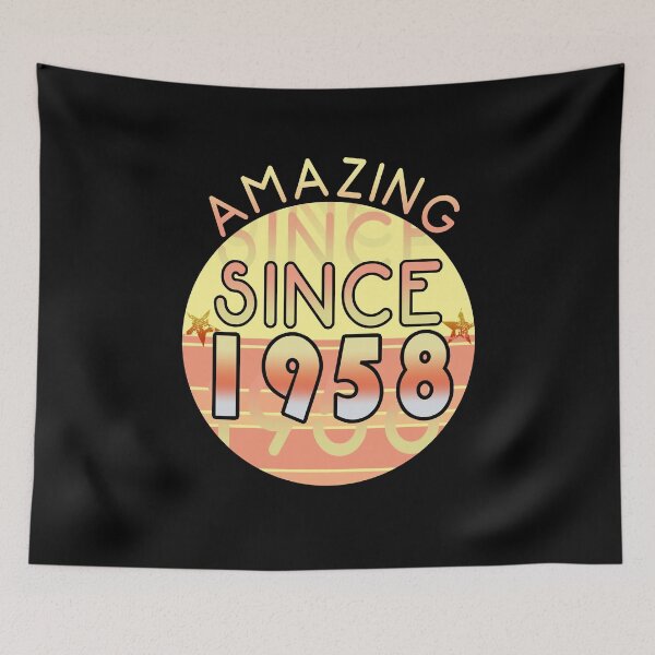 Item preview, Amazing since 1958 // Sunset Birthday Design designed and sold by PGPshop.