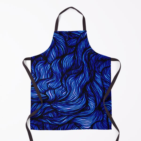 Item preview, Lines hair waves ink blue designed and sold by Susanne Margarete Lutz.