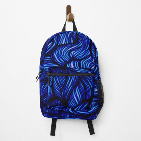 Item preview, Lines hair waves ink blue designed and sold by Susanne Margarete Lutz.