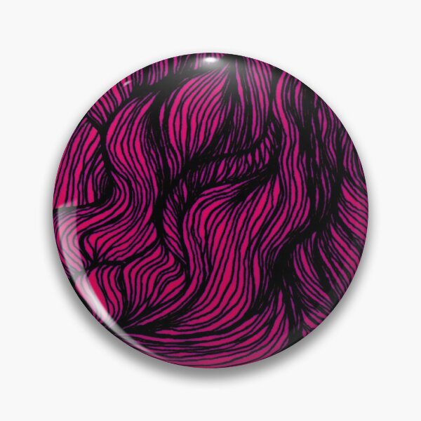 Item preview, Lines hair waves black pink designed and sold by Susanne Margarete Lutz.