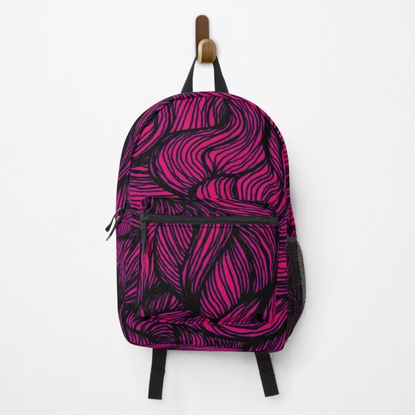 Item preview, Lines hair waves black pink designed and sold by Susanne Margarete Lutz.