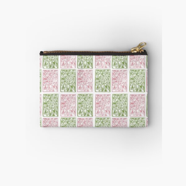 Item preview, Patrón de impresión Lino rosa y verde designed and sold by abigailj-art.