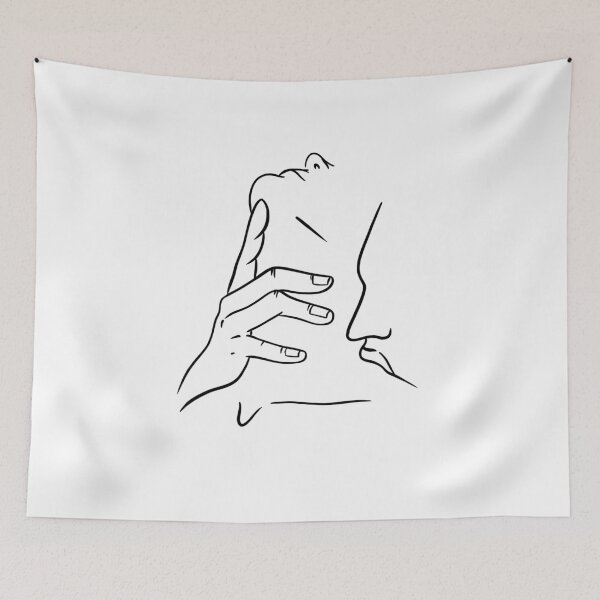Item preview, Gay Men Kiss Line Art designed and sold by Regenbogenn.