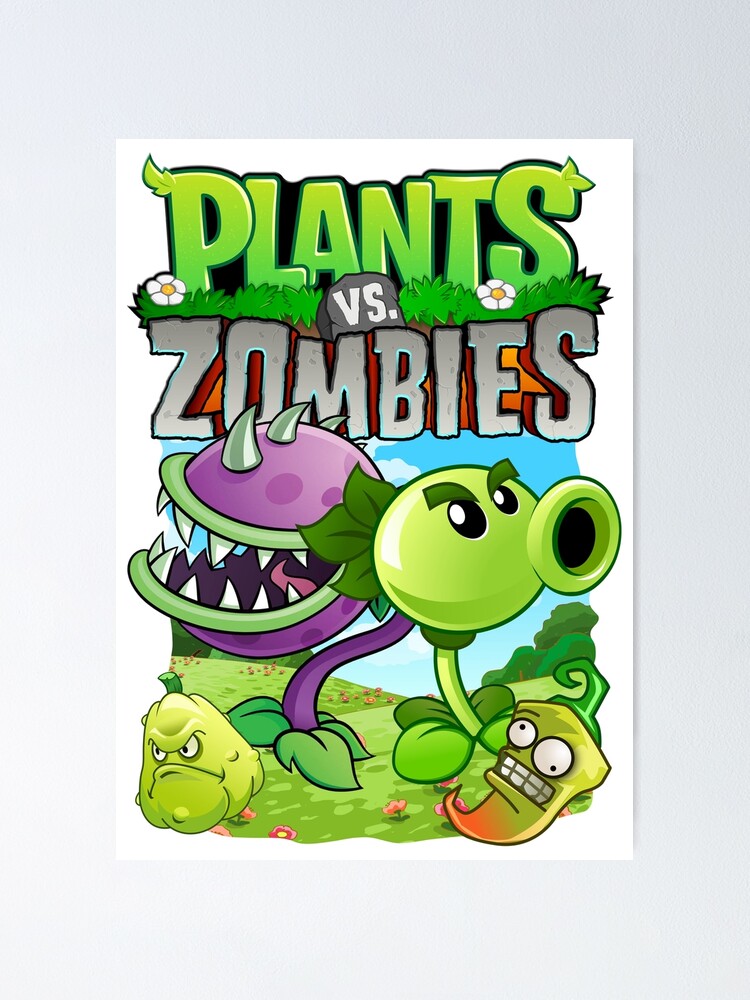 Plants VS Zombies Poster For Sale By Skywraith Redbubble   Fposter,small,wall Texture,product,750x1000 