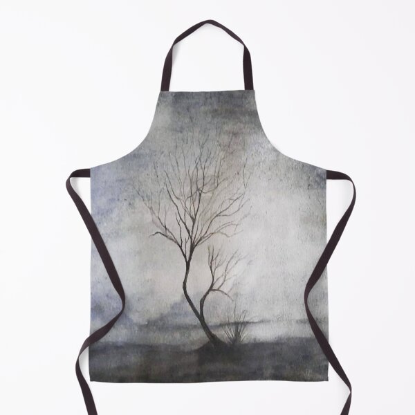 Item preview, Stillness single Tree watercolor painting designed and sold by TextureTones.
