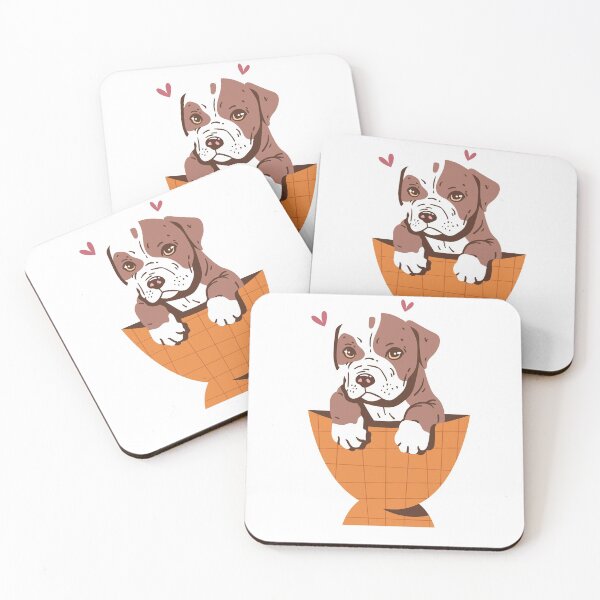Item preview, Hand drawn cute Pitbull with heart designed and sold by zaher97.