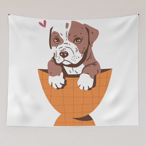 Item preview, Hand drawn cute Pitbull with heart designed and sold by zaher97.