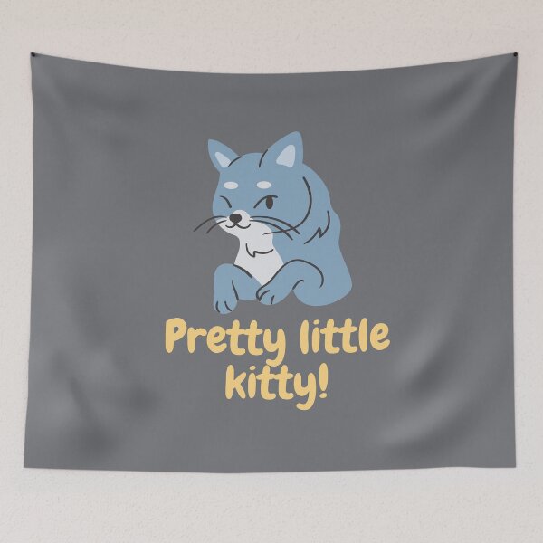 Item preview, Pretty little kitty! Cute winking blue & grey kitten. designed and sold by FoxMire.