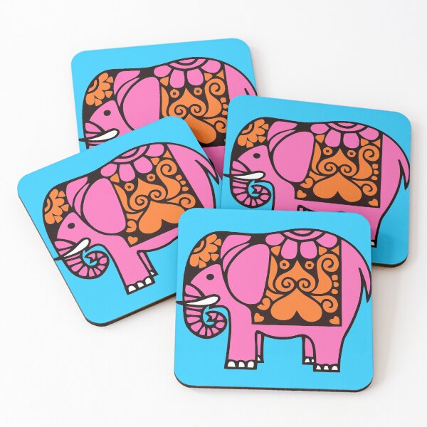 Item preview, Pink Summer Elephant designed and sold by katemargoli.