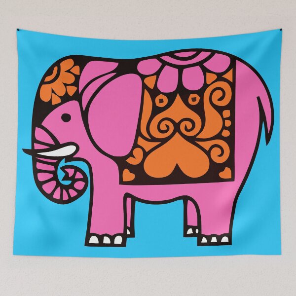 Item preview, Pink Summer Elephant designed and sold by katemargoli.