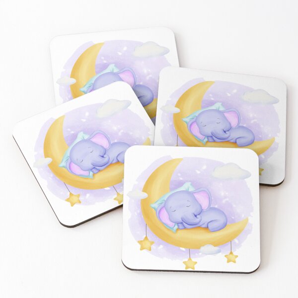 Item preview, baby elephant sleep moon designed and sold by romio006.
