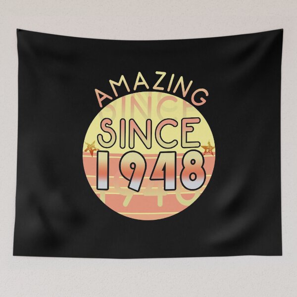 Item preview, Amazing since 1948 // Sunset Birthday Design designed and sold by PGPshop.