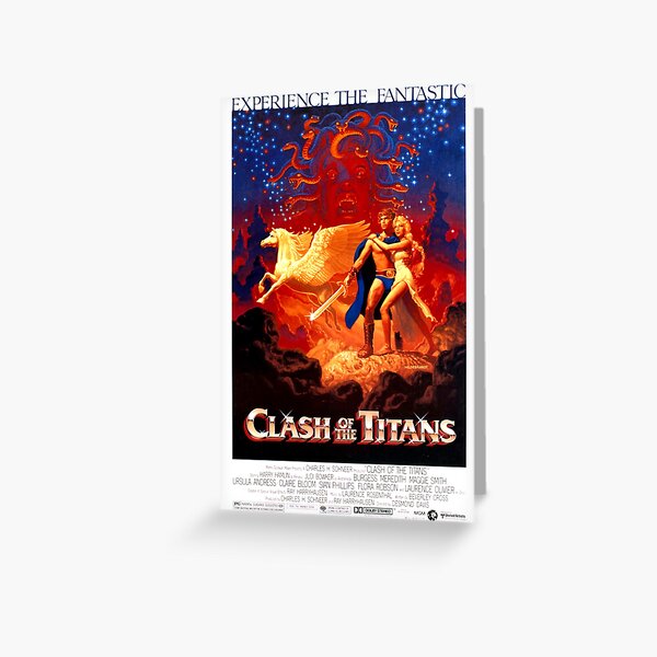 Clash of the Titans 1981 Ray Harryhausen Vintage Poster Greeting Card