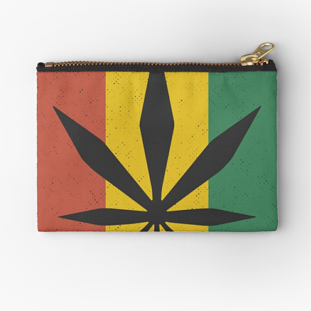 Bolsa monedero cáñamo hoja Weed marijuana Wallet rasta reggae 