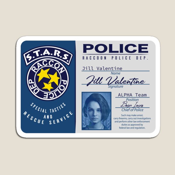 Item preview, Jill Valentine - S.T.A.R.S. Karte designed and sold by Mikespiritz.
