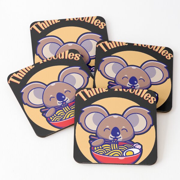 Item preview, Kawaii Koala Think Noodles designed and sold by DynastyArt.