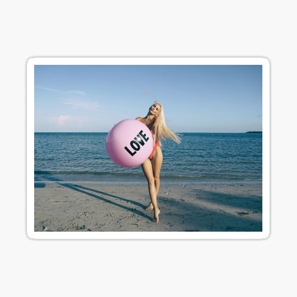 WOMEN HAVING FUN ON BEACH Sticker