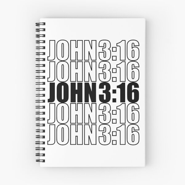 Item preview, John 3:16 Bible Verse in Black Font designed and sold by Mariv19.