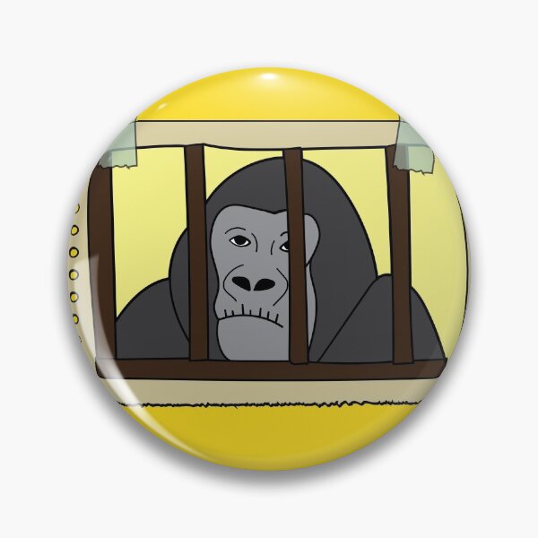 Item preview, Retro Gorilla Monkey Behind Bars Jail designed and sold by flofin.