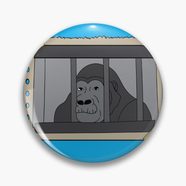 Item preview, Retro Gorilla Monkey Behind Bars Jail designed and sold by flofin.