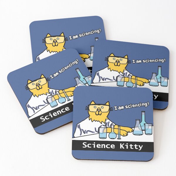 Item preview, Science Kitty Cat Ready to Learn in Safety Glasses designed and sold by ellenhenry.