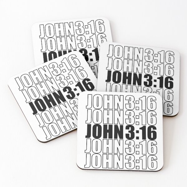 Item preview, John 3:16 Bible Verse in Black Font designed and sold by Mariv19.