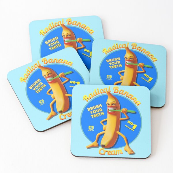 Item preview, Radical Banana Brushing Teeth designed and sold by AlexSin.