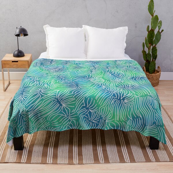 Item preview, Ocean Coral in soothing turquoise blue and green designed and sold by Quick Brown Fox Canada.