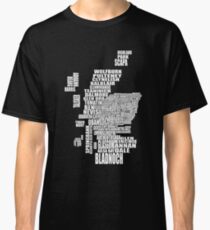 Distillery Map of Scotland Classic T-Shirt