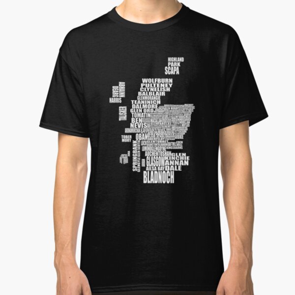 Distillery Map of Scotland Classic T-Shirt
